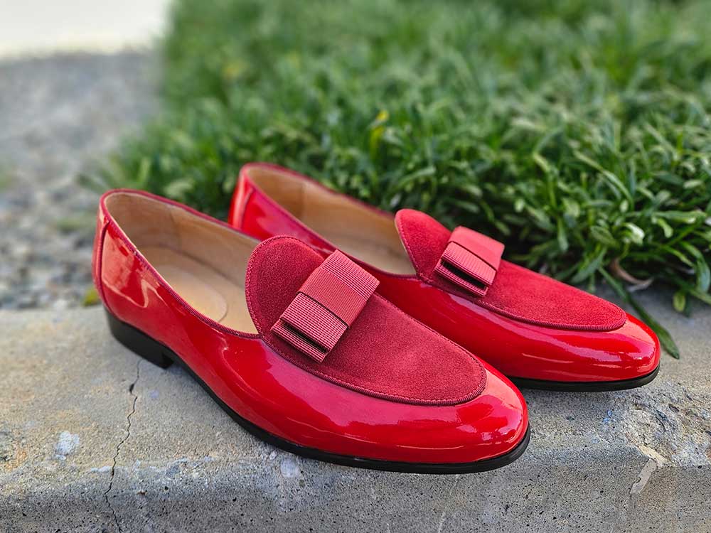 Red formal fashion shoes