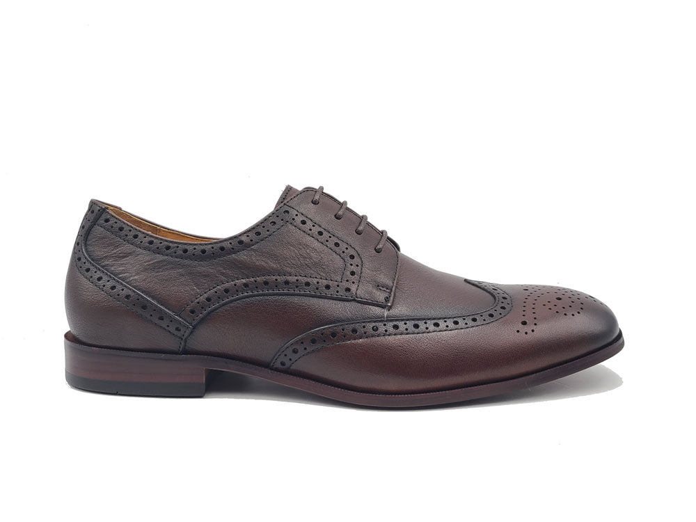 Tumbled Leather Blucher style Oxford with Flex Sole