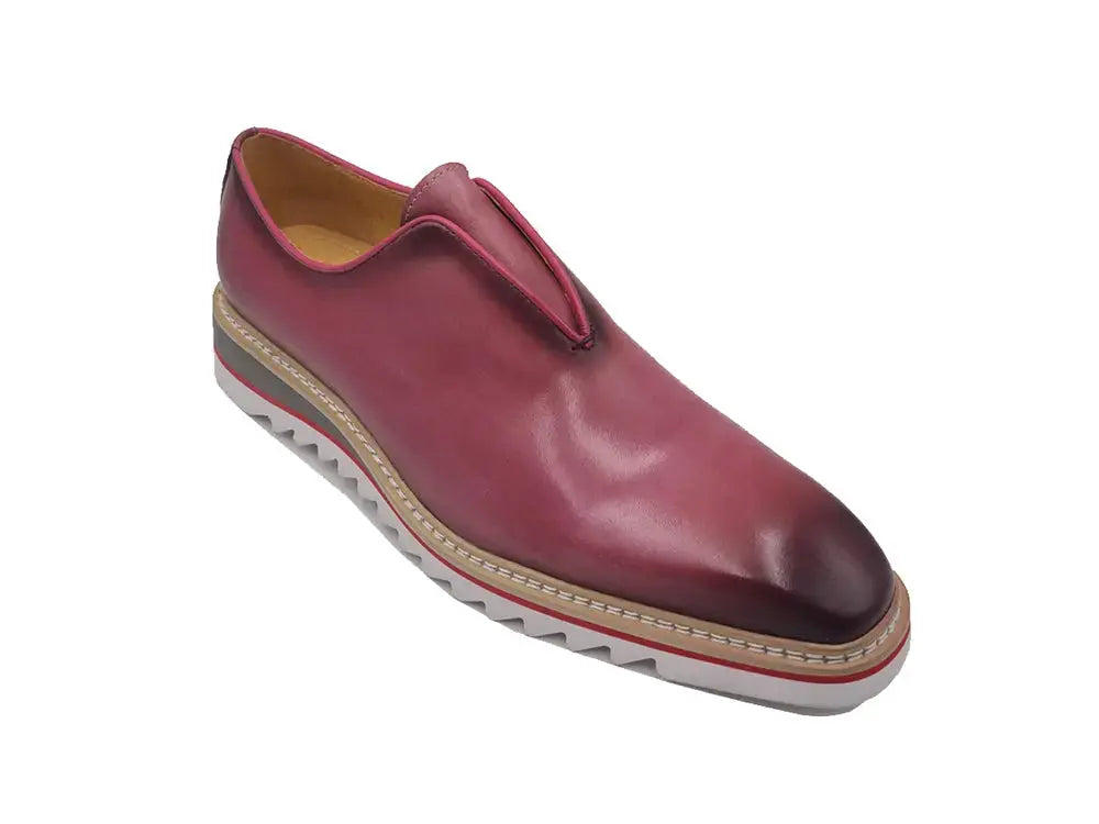 Laceless Loafer with Contrast color lightweight sole Carrucci
