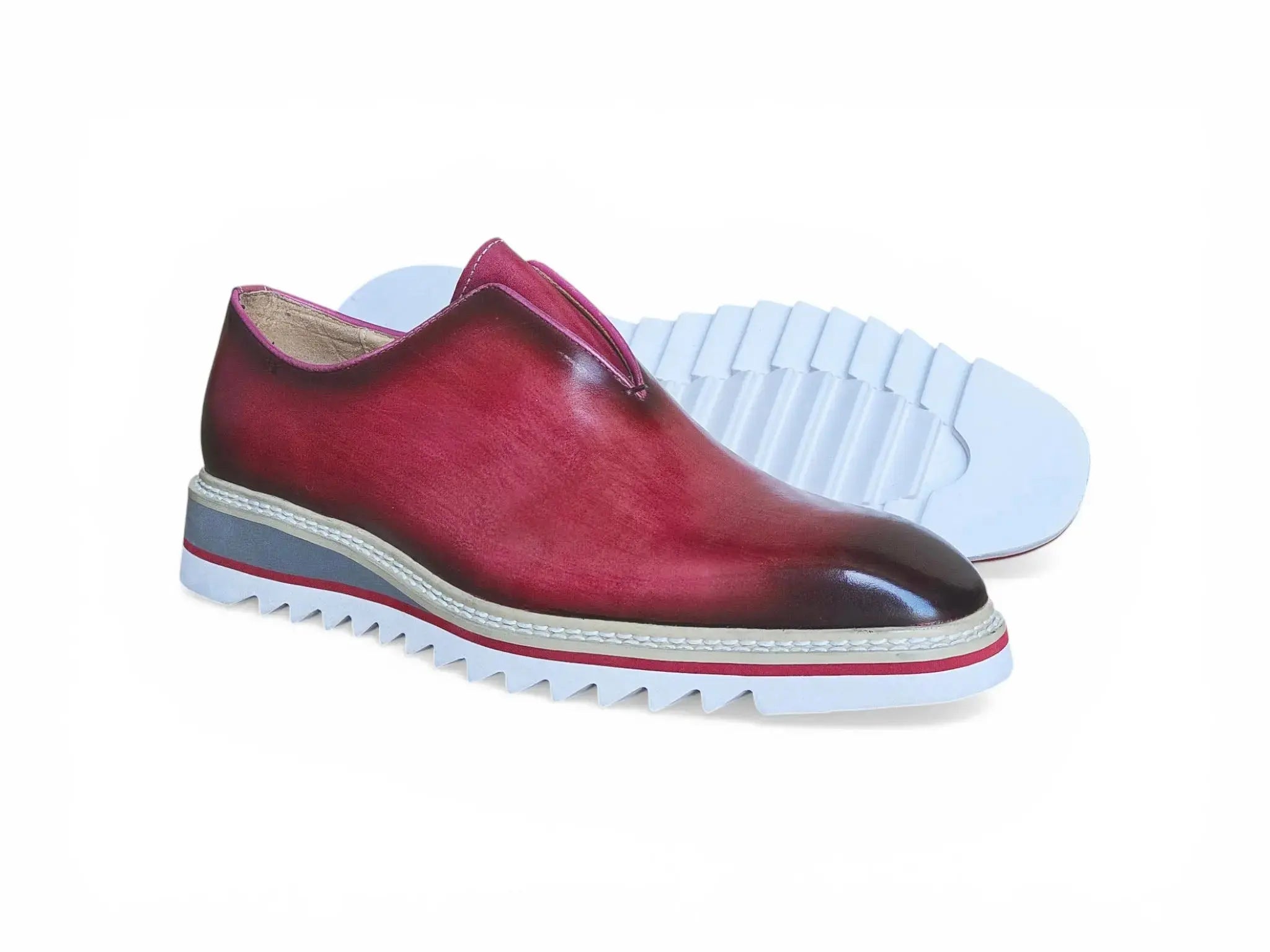 Laceless Loafer with Contrast color lightweight sole Carrucci