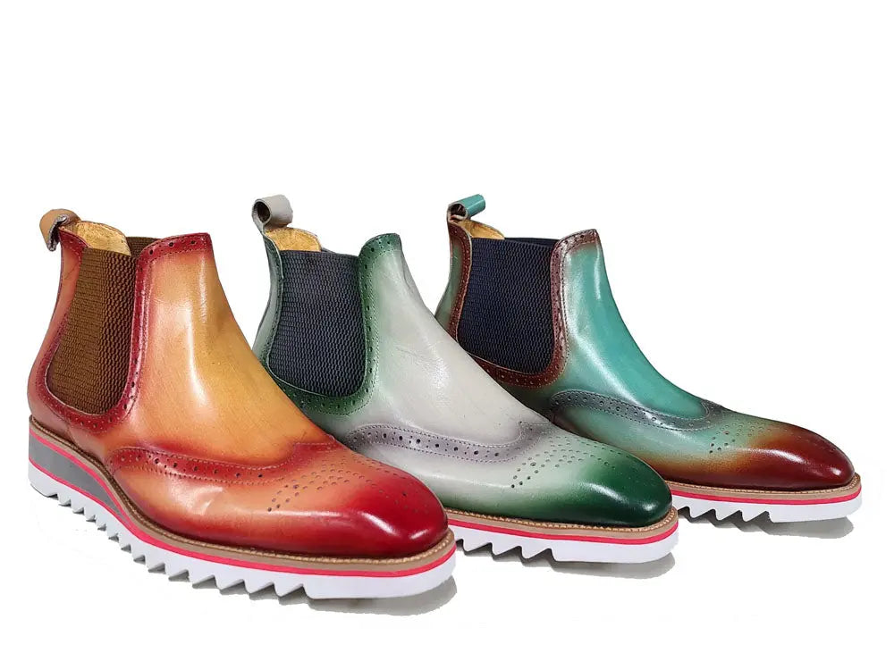 Leather Chelsea Boot With Lightweight Sole Carrucci