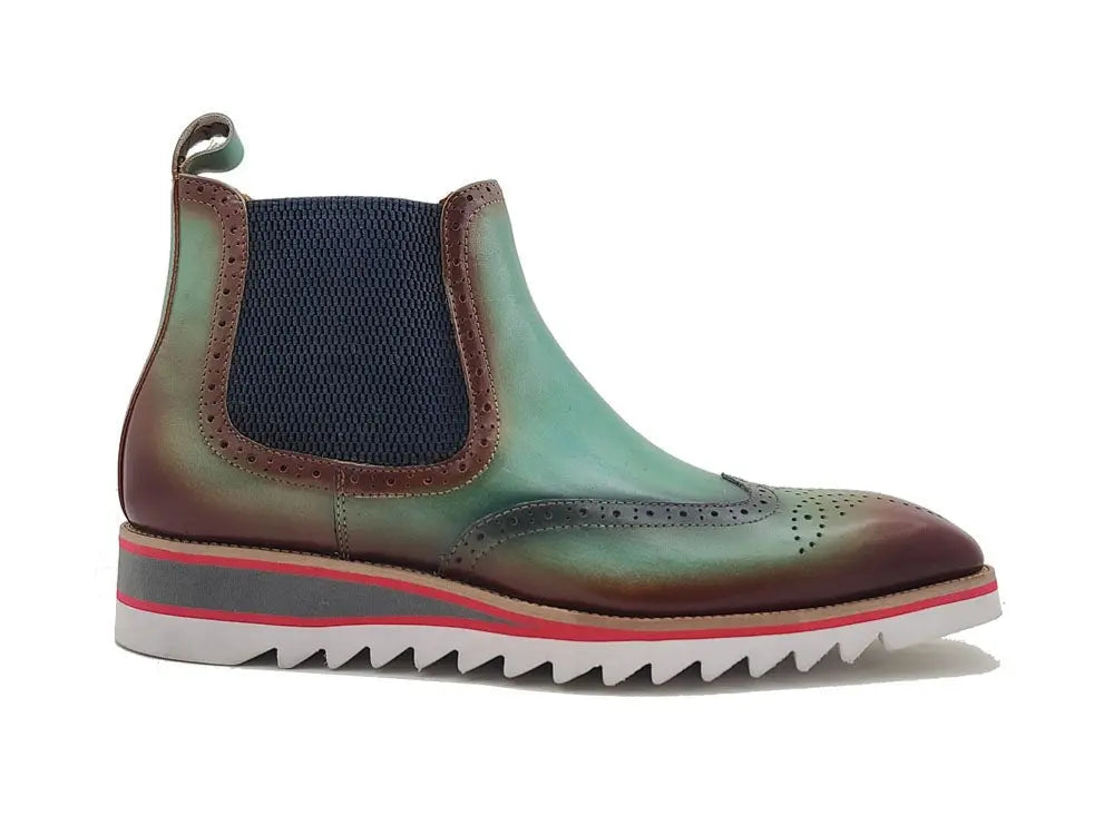 Leather Chelsea Boot With Lightweight Sole Carrucci