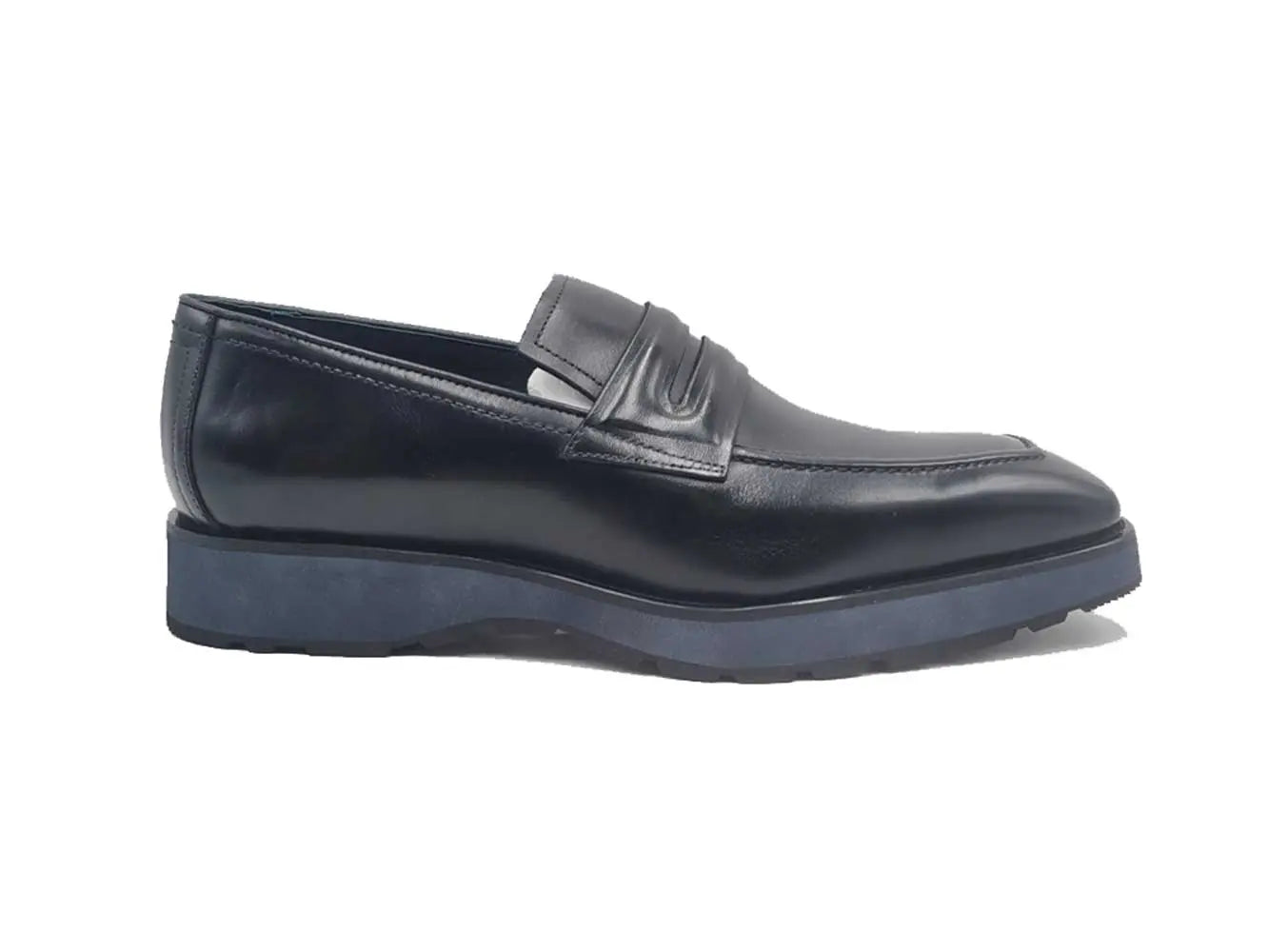 Leather Penny Loafer in Chunky Sole Carrucci