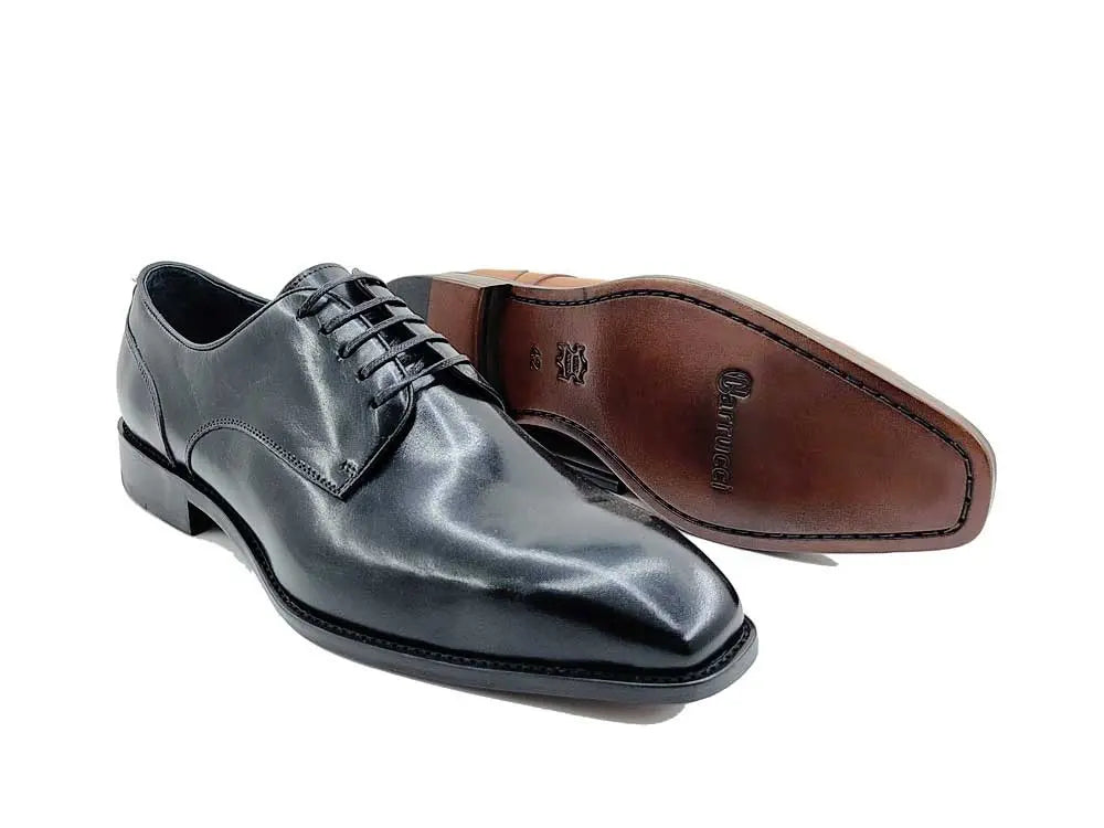 Leather Sole Plain Toe Burnished Blucher Carrucci