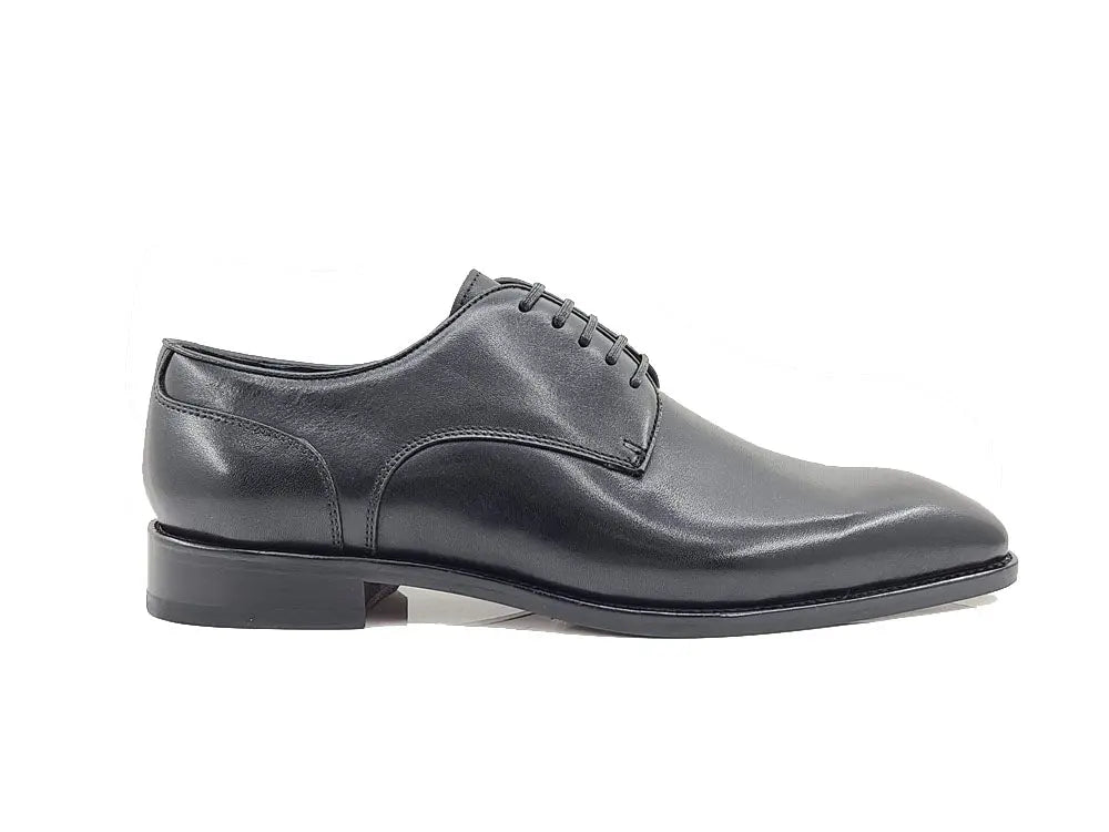 Leather Sole Plain Toe Burnished Blucher Carrucci