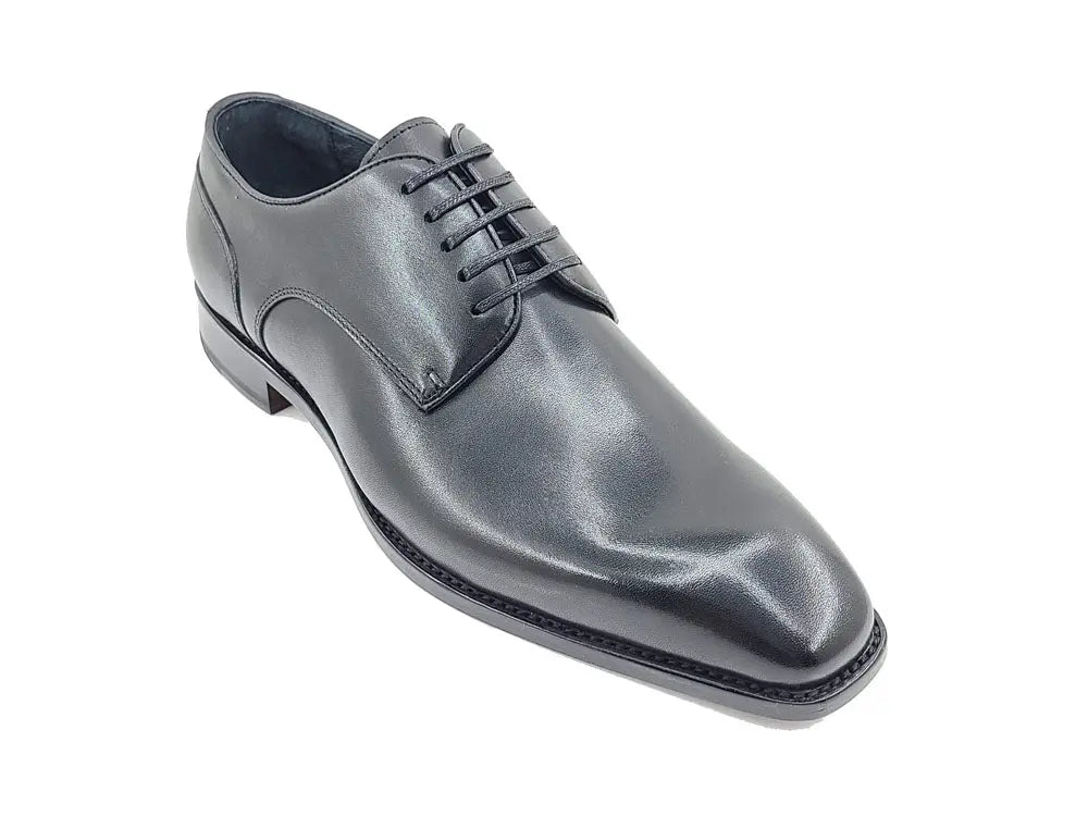 Leather Sole Plain Toe Burnished Blucher Carrucci