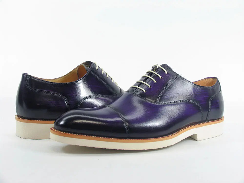 Lightweight Lace-up Cap Toe Oxford Carrucci