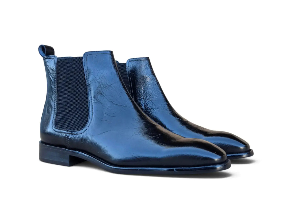 Loren Textured Patent Leather Chelsea Boot Carrucci