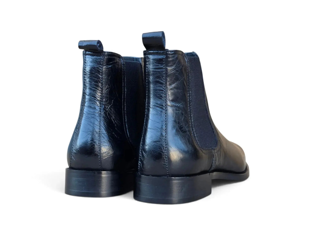 Loren Textured Patent Leather Chelsea Boot Carrucci