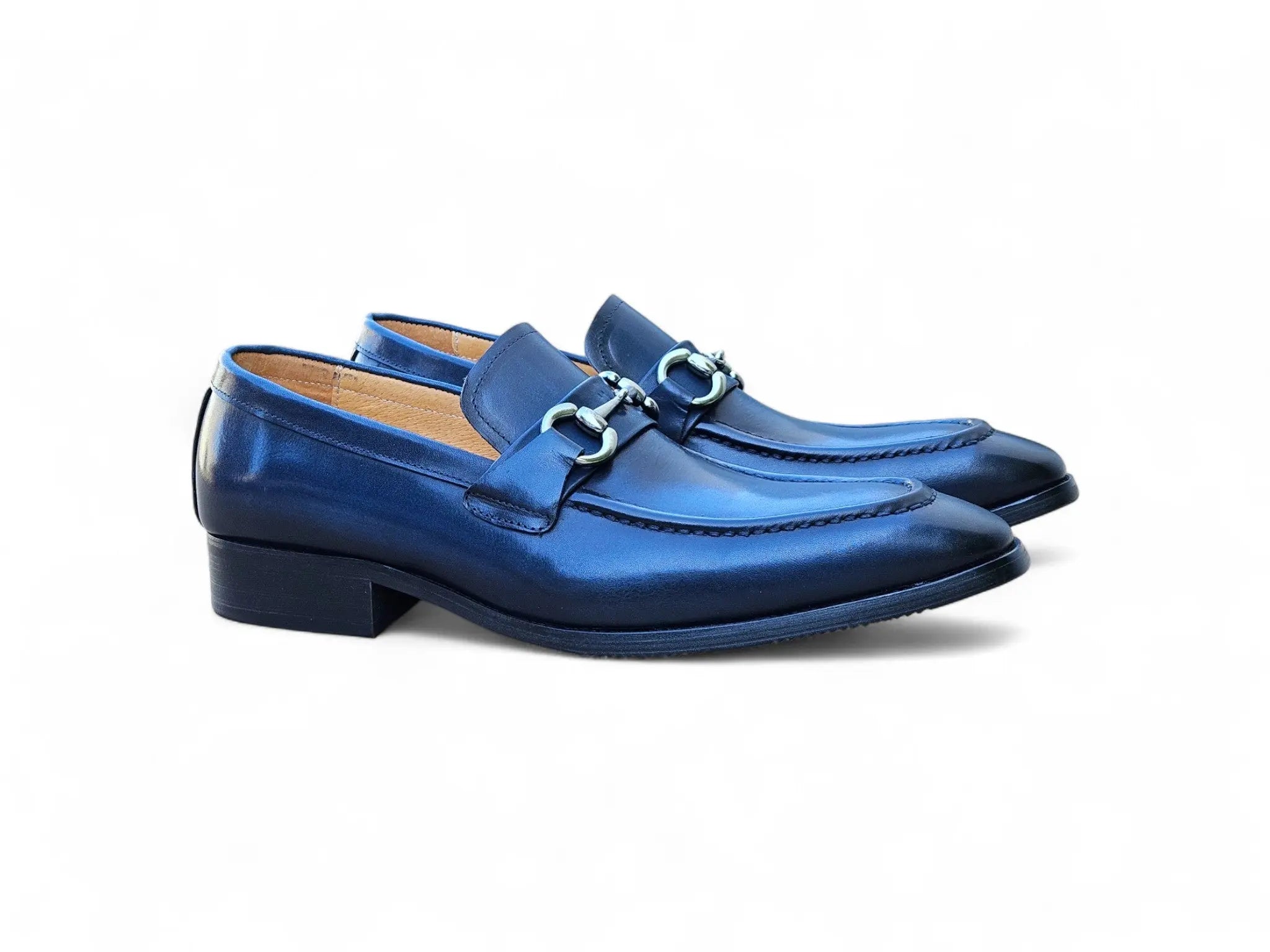 Men's Burnished Signature Buckle Loafer Carrucci