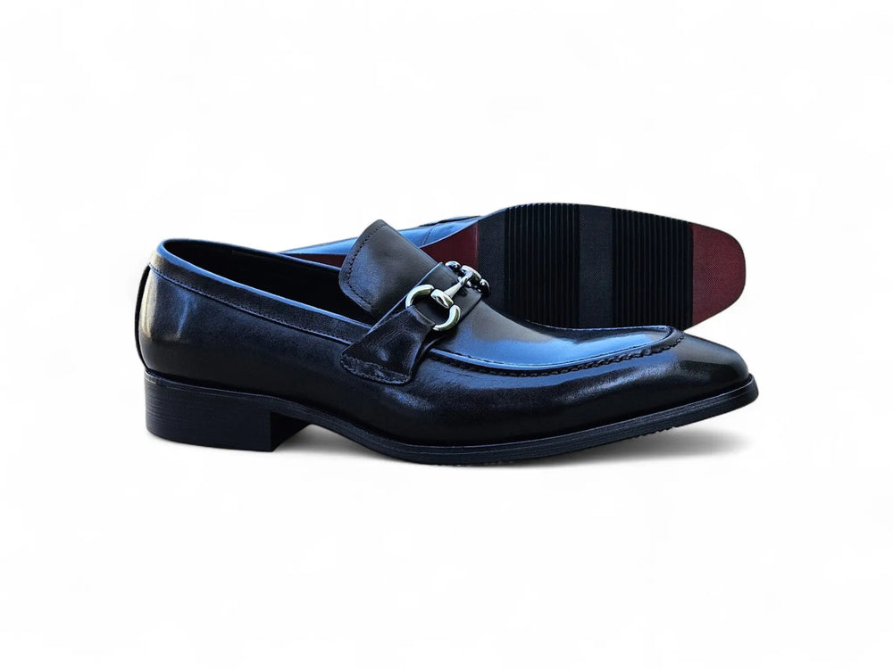 Men's Burnished Signature Buckle Loafer