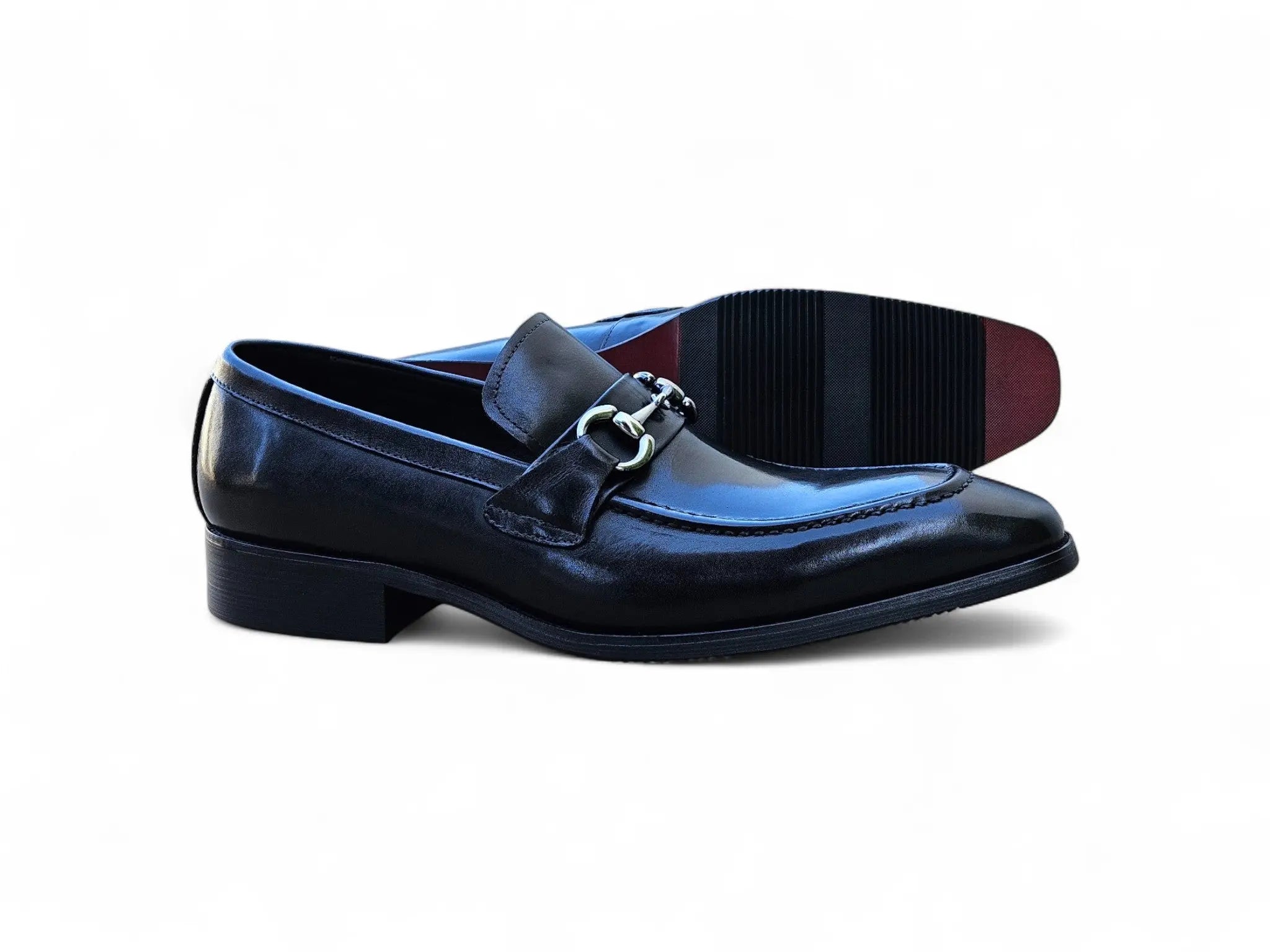 Men's Burnished Signature Buckle Loafer Carrucci