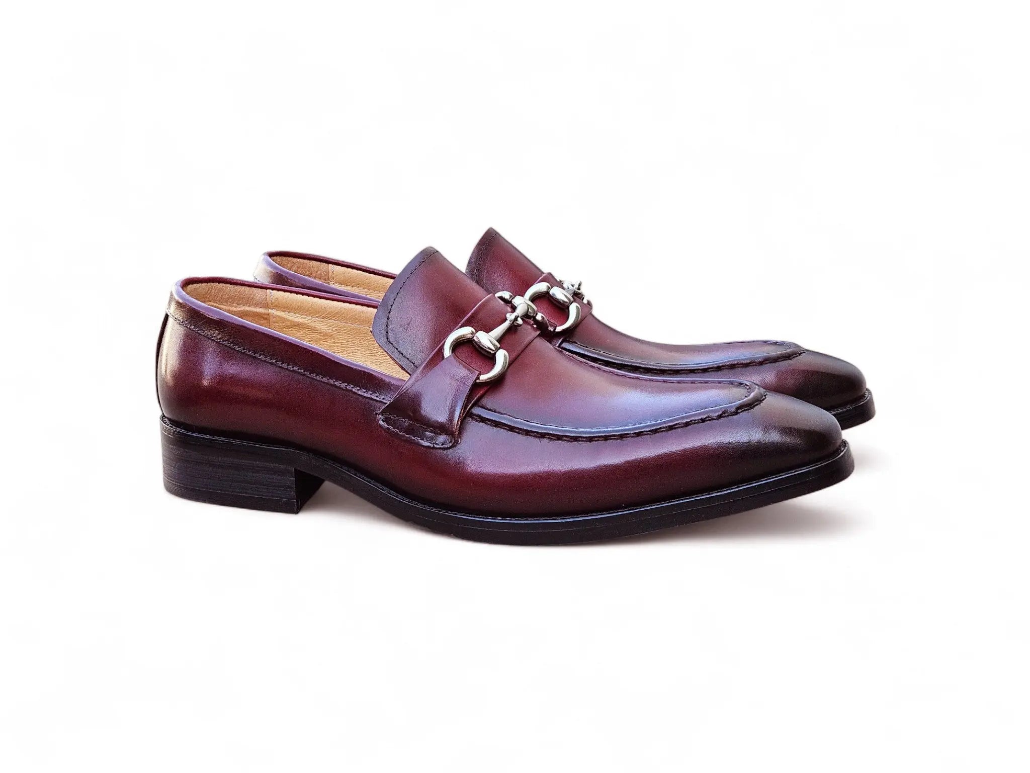 Men's Burnished Signature Buckle Loafer Carrucci