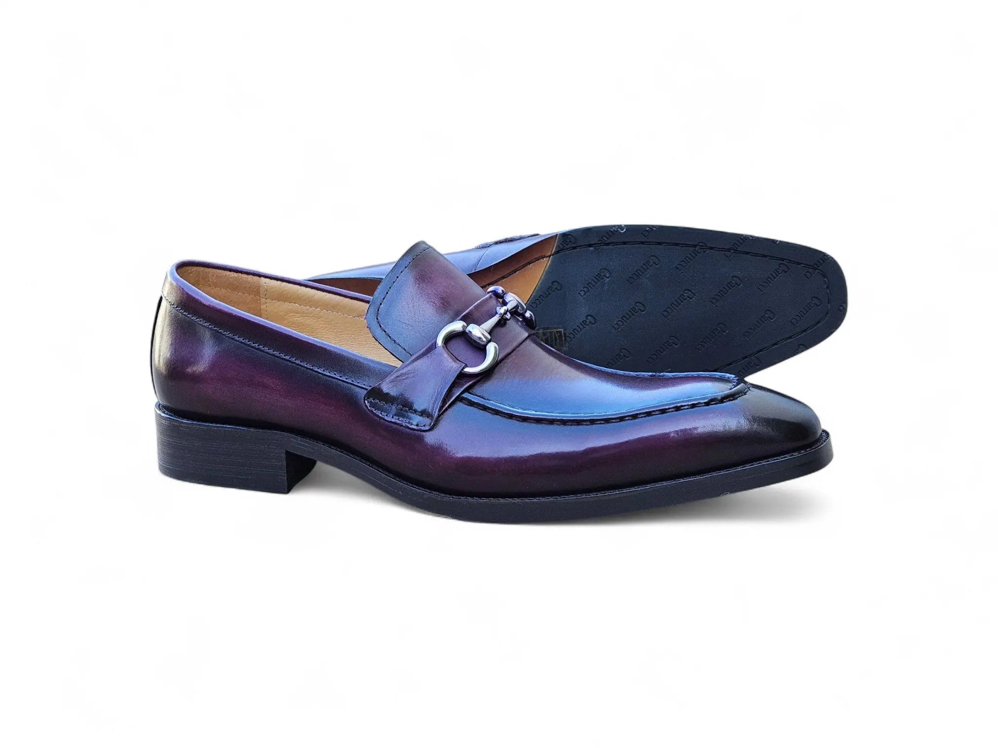 Men's Burnished Signature Buckle Loafer Carrucci