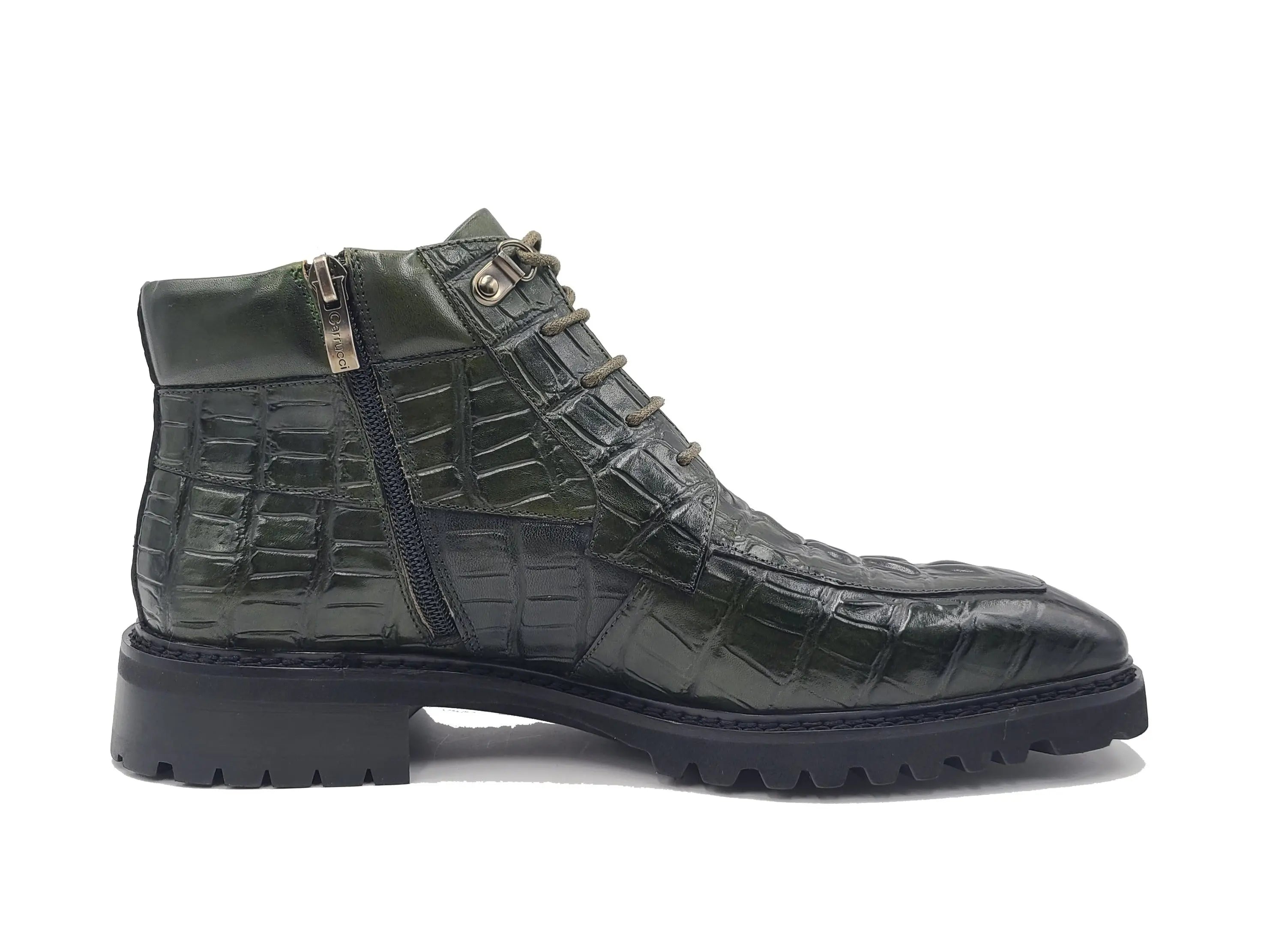 Men's Lace-up Boots Alligator Embossed - Carrucci Shoes