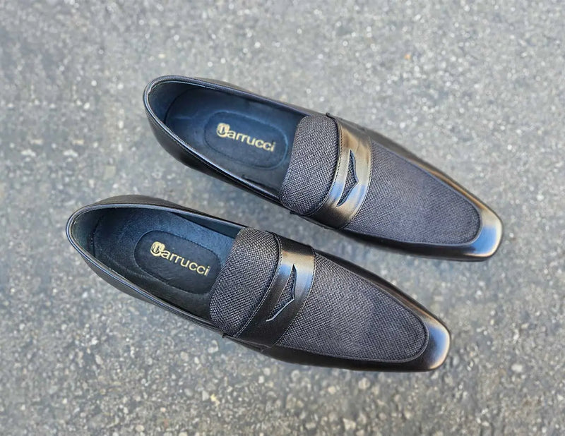 Men's Grey Slip On Leather Stylish Dress Loafer by Carrucci main image 0