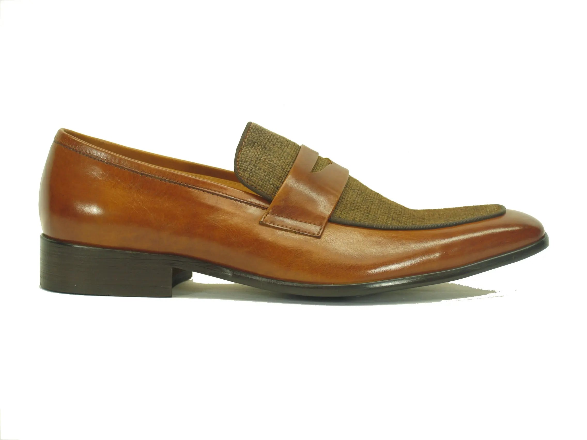 Mix Media Calfskin Penny Loafer Carrucci