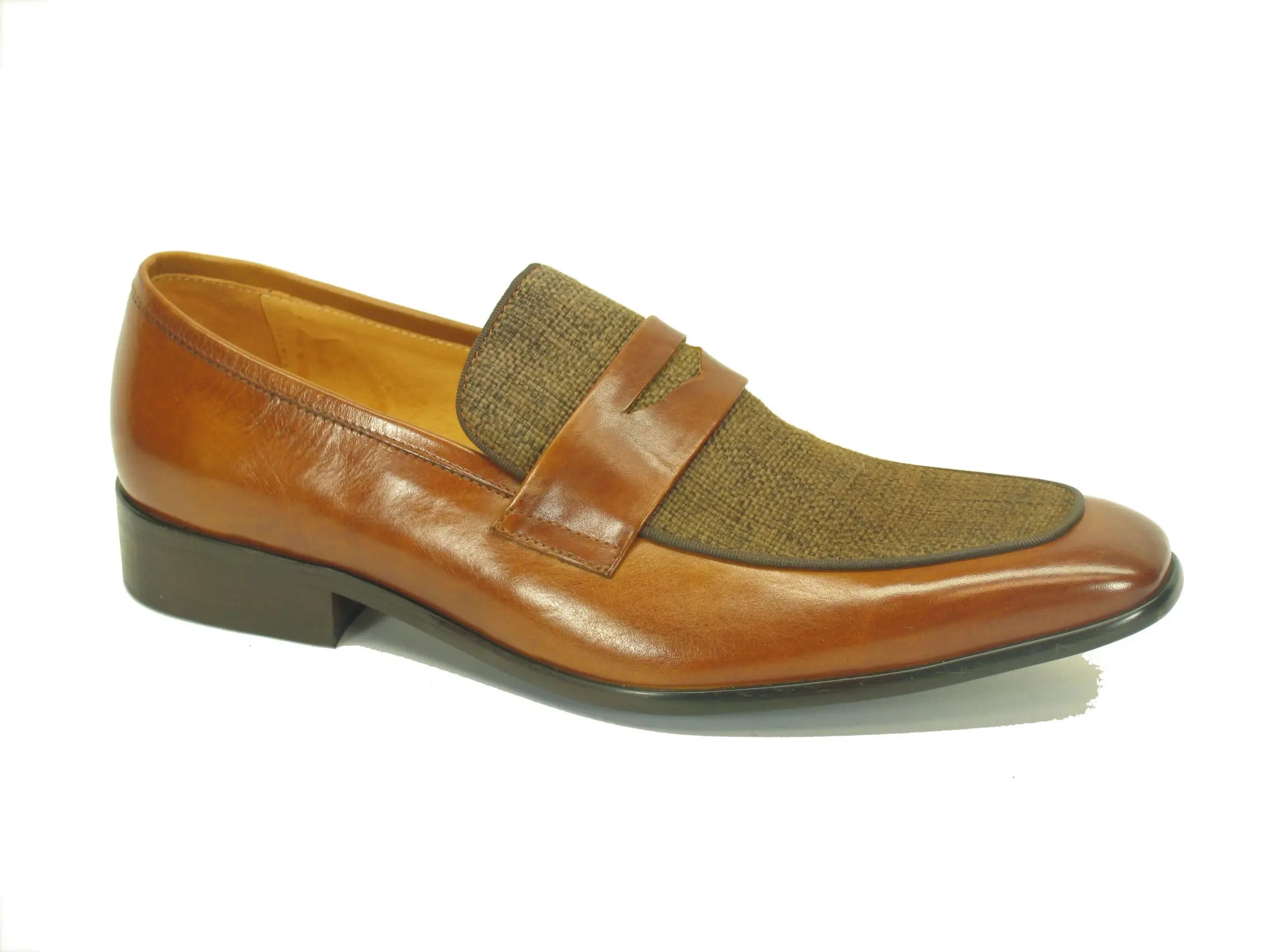 Mix Media Calfskin Penny Loafer Carrucci