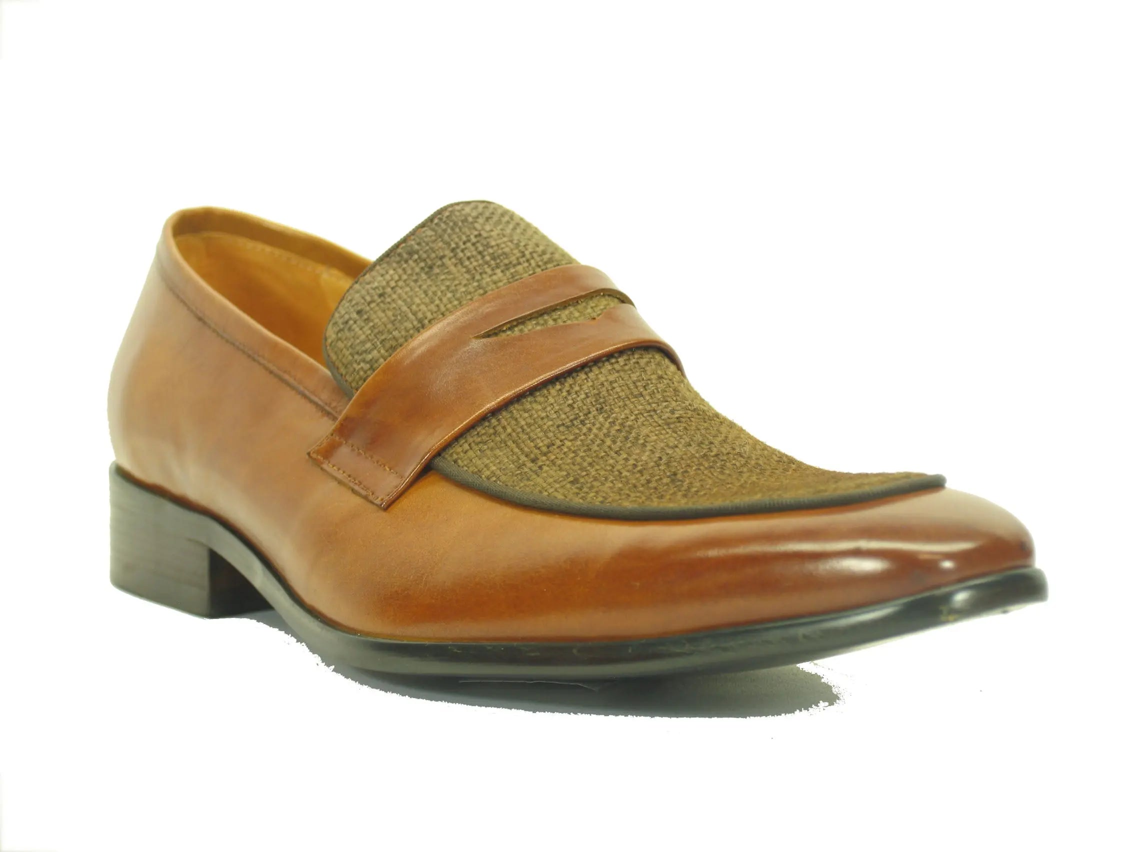 Mix Media Calfskin Penny Loafer Carrucci