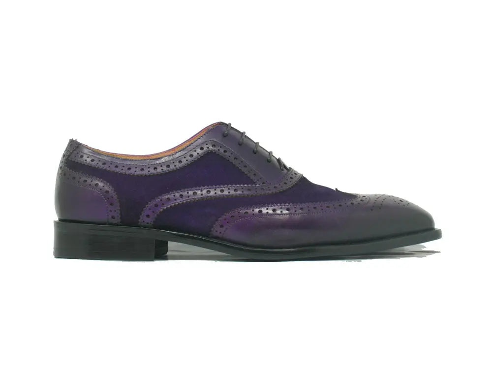 Mixed Media Burnished Wingtip Oxford Carrucci