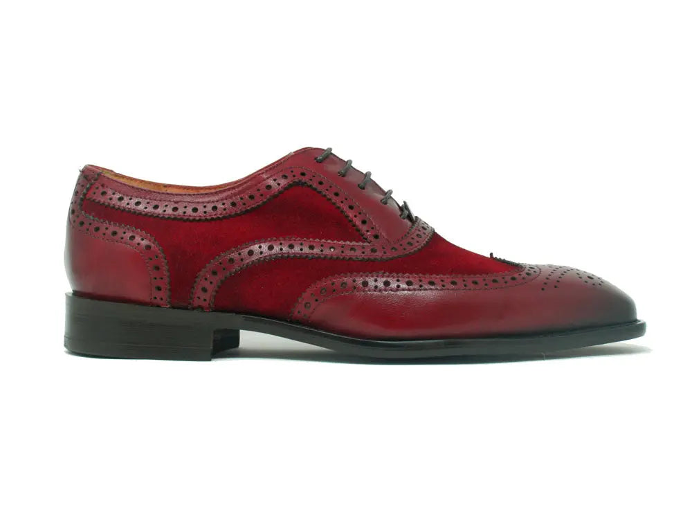 Mixed Media Burnished Wingtip Oxford Carrucci