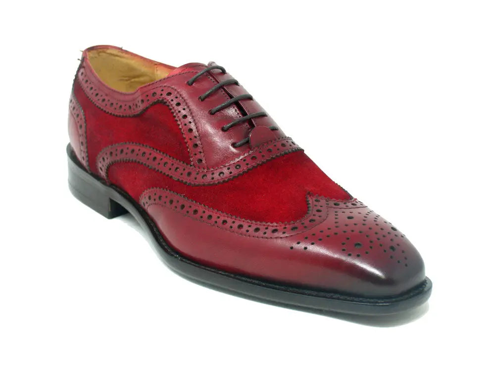 Mixed Media Burnished Wingtip Oxford Carrucci