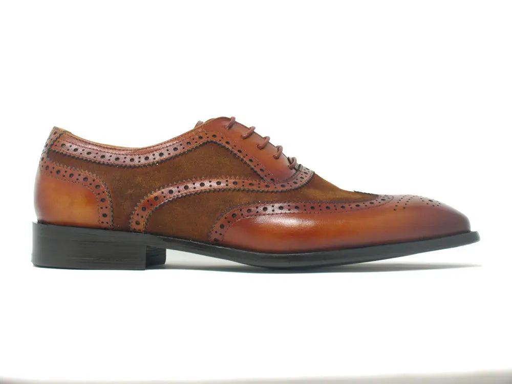 Mixed Media Burnished Wingtip Oxford Carrucci