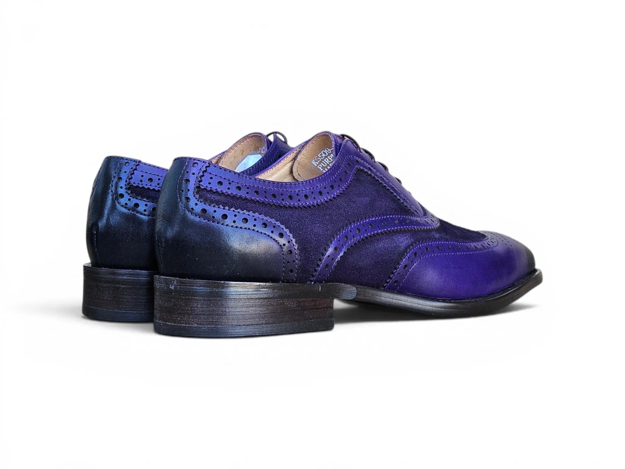 Mixed Media Burnished Wingtip Oxford Carrucci