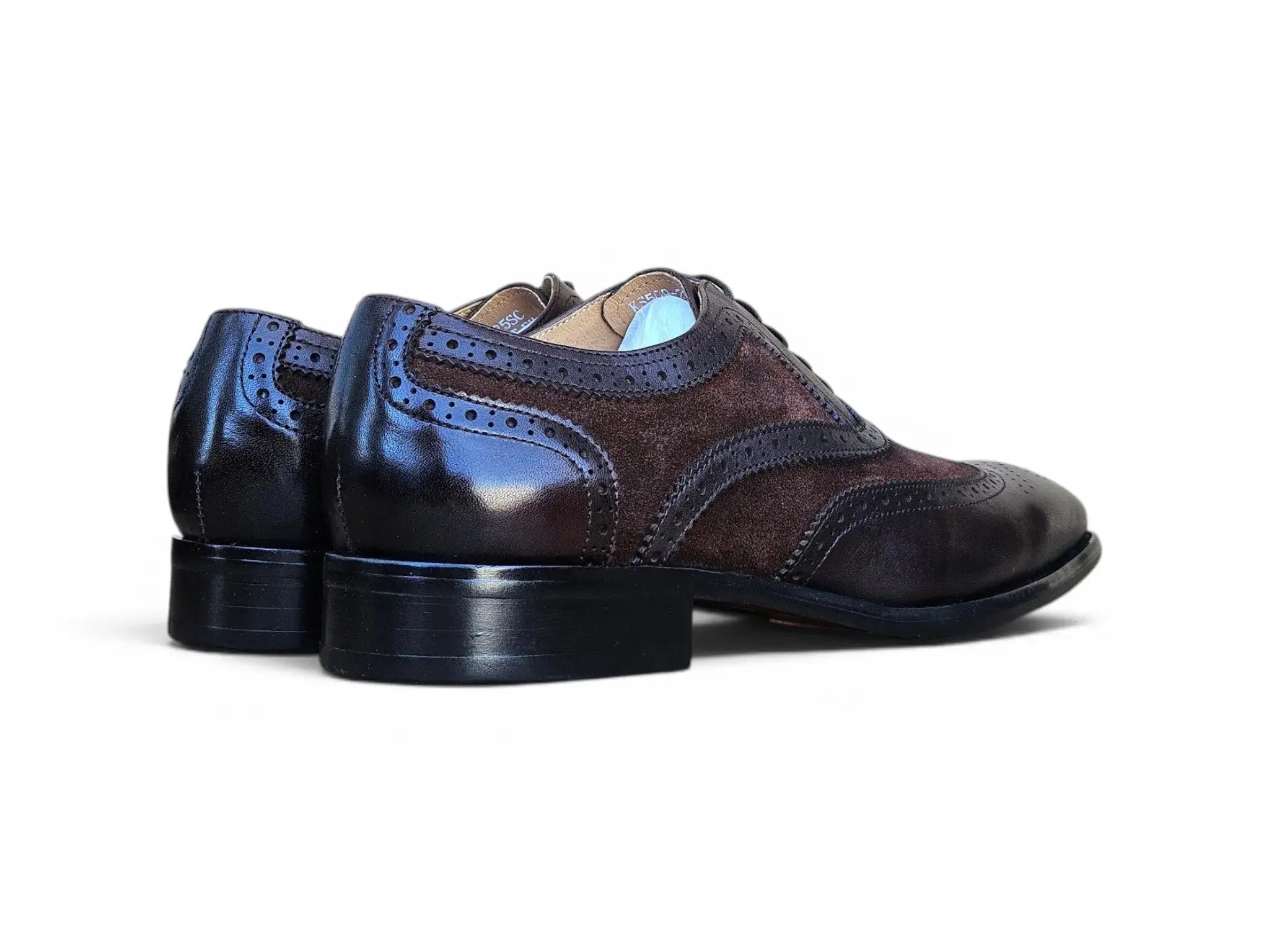 Mixed Media Burnished Wingtip Oxford Carrucci