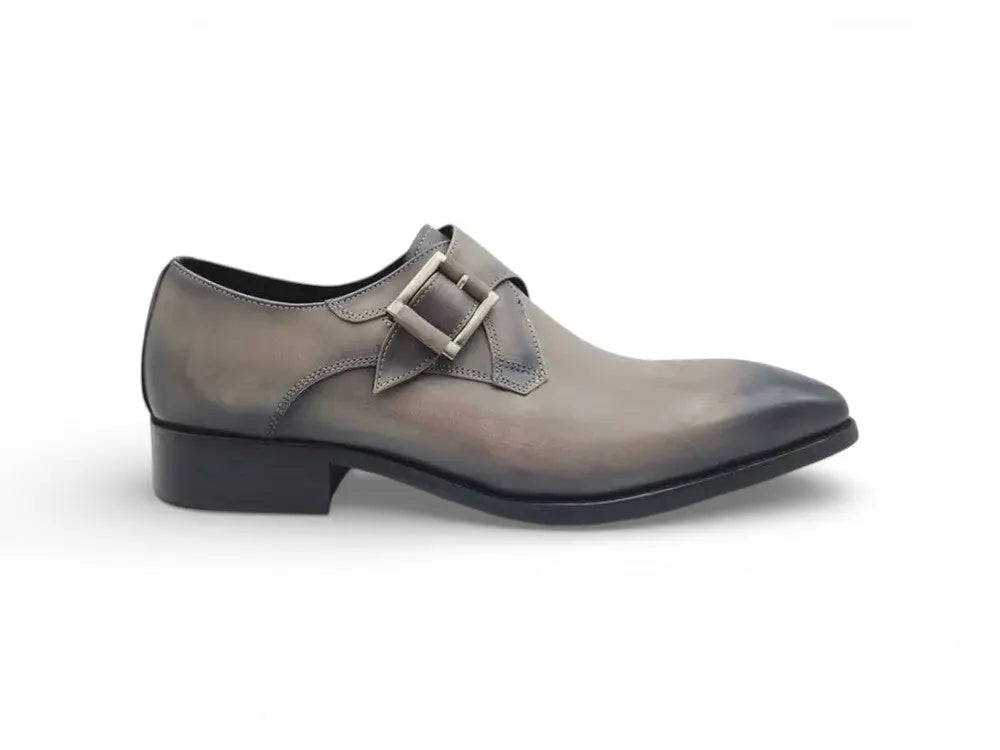 Monk Strap Buckle Leather Shoes Carrucci