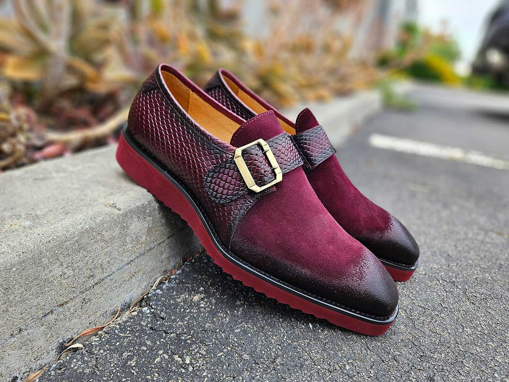 Multi Media Buckle Monkstrap Slip-on - Carrucci Shoes display picture 1