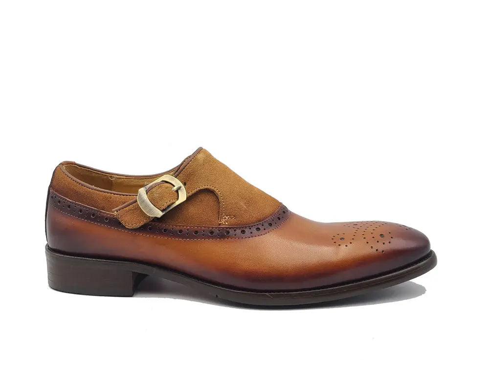 Multi Media Sling Style Single Monk Loafer Carrucci