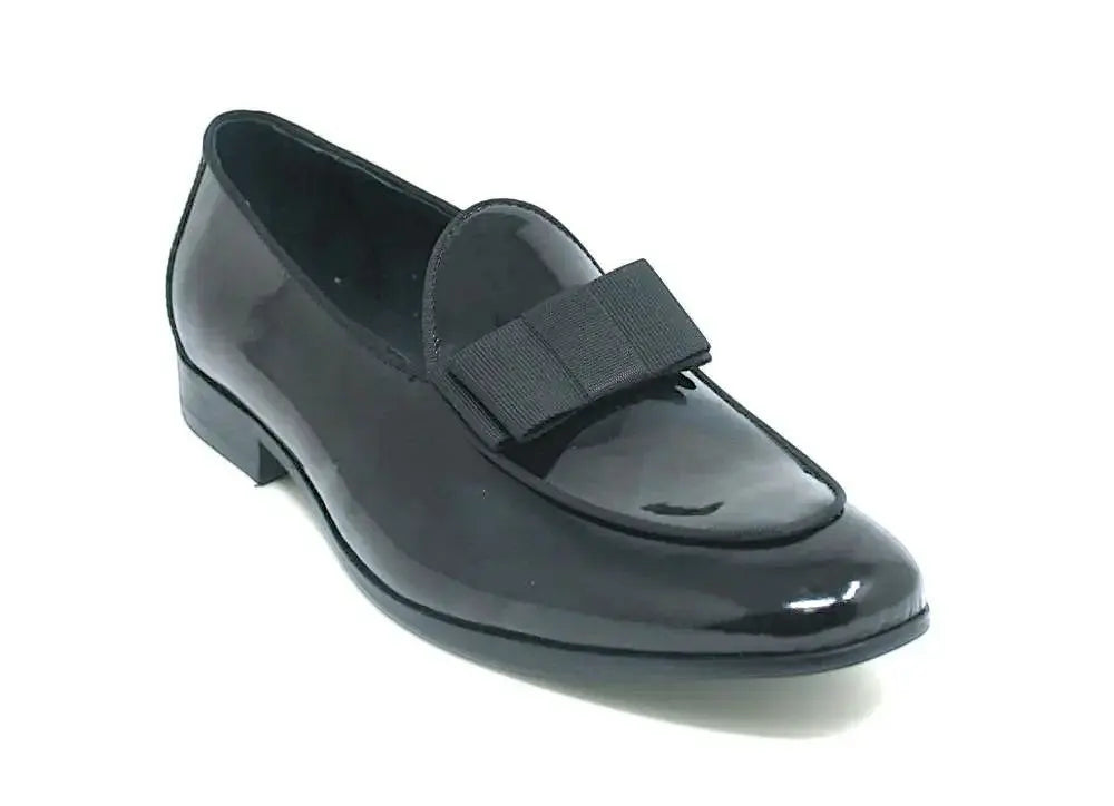 Patent Leather Bow Tie Formal Dress Shoe Carrucci