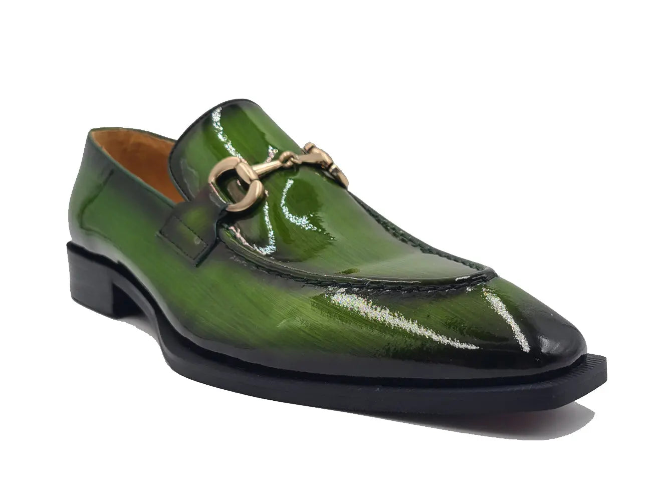 Patent Leather Buckle Loafer Carrucci