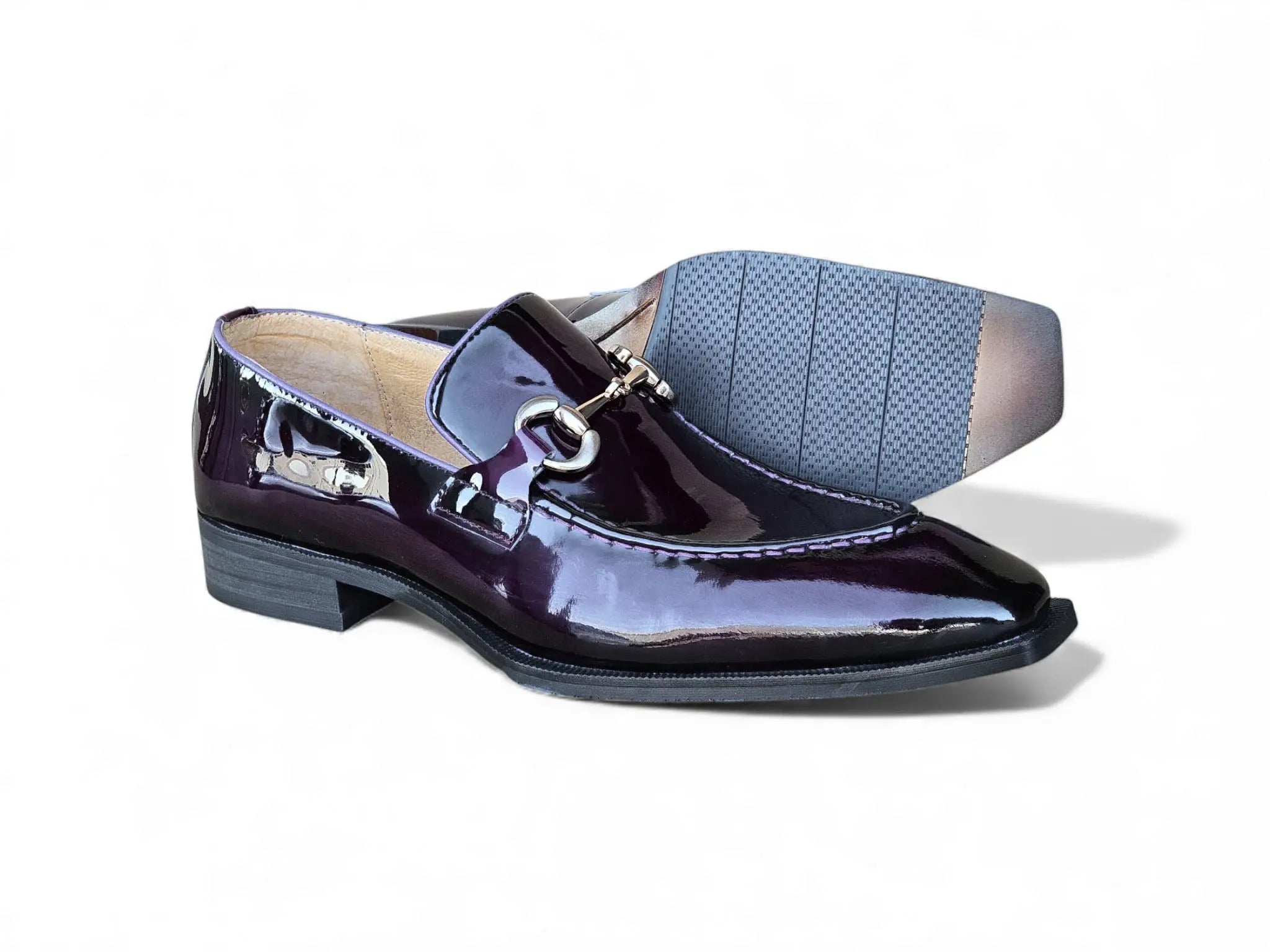 Patent Leather Buckle Loafer Carrucci