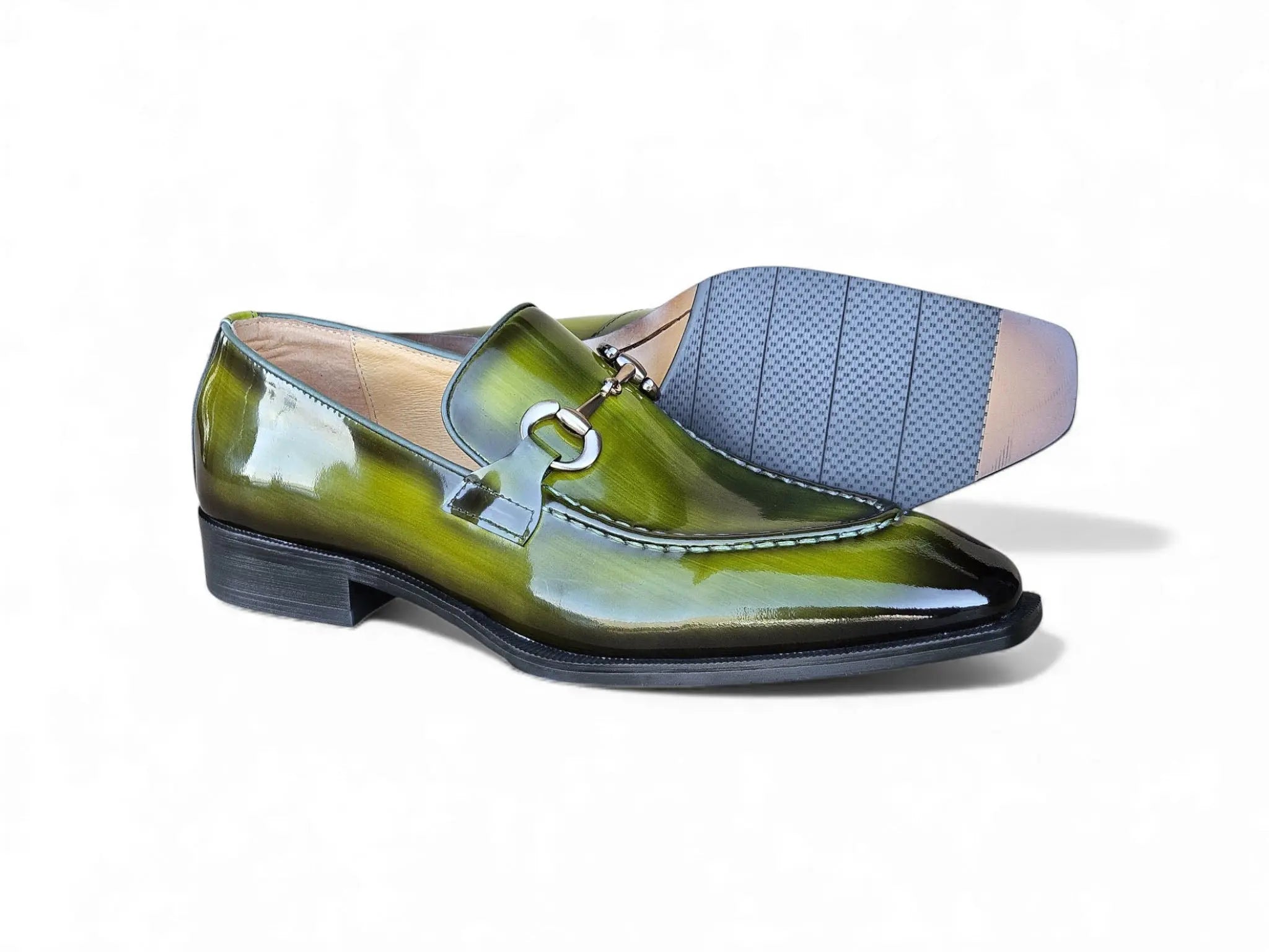 Patent Leather Buckle Loafer Carrucci