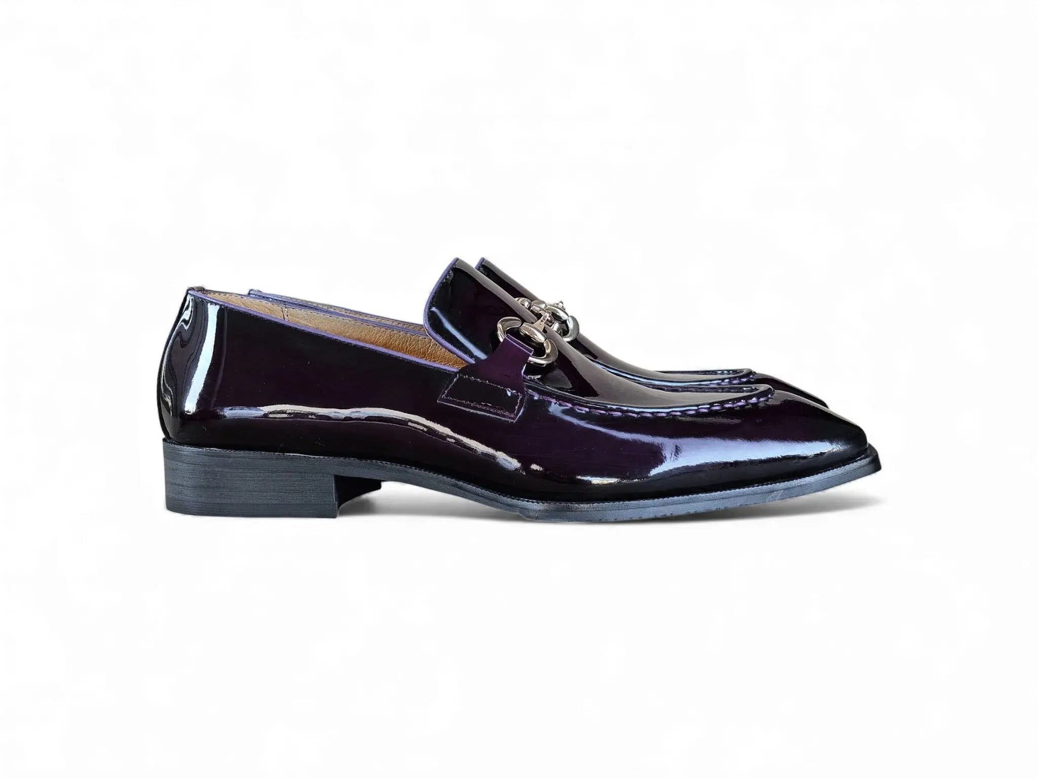 Patent Leather Buckle Loafer Carrucci