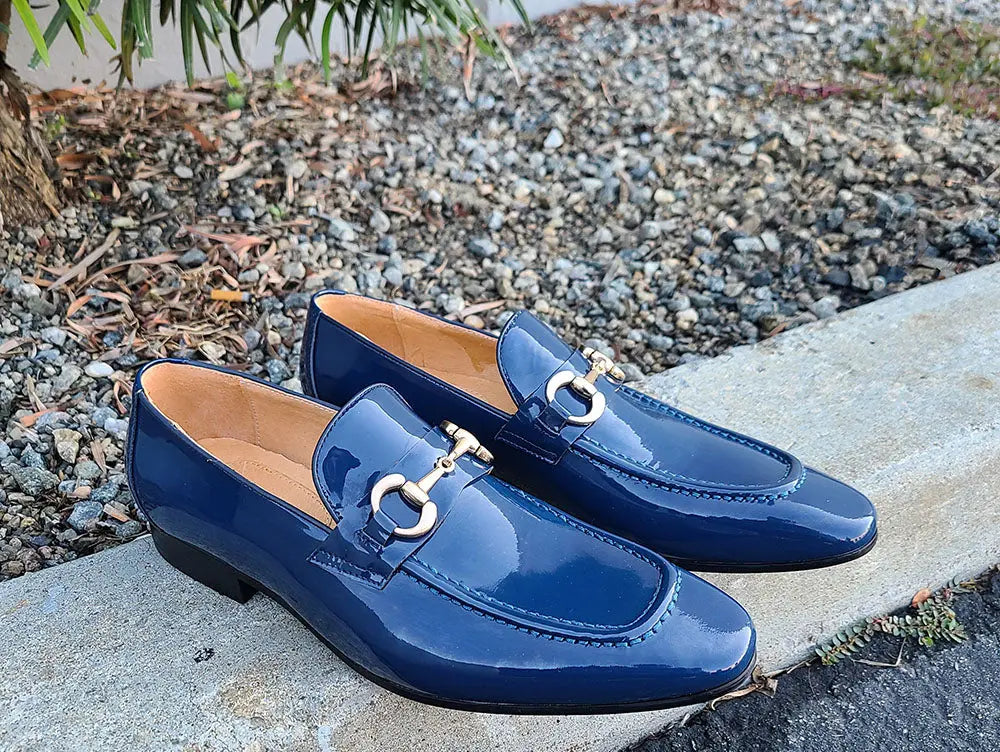 Patent Leather Horse Bit Loafer Carrucci