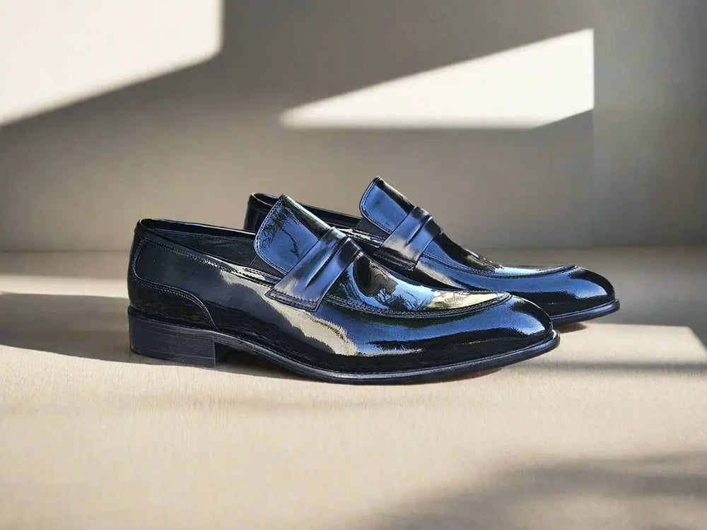 patent leather dress loafers Spier & Mackay Black Patent Leather Dress Shoes
