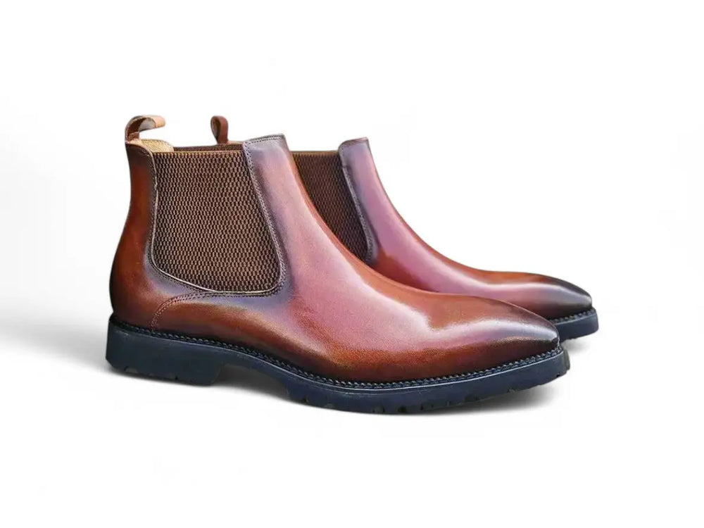 Patina AP Chelsea Boots Highland Brown Leather Lug Sole Mens 9.5 BMCHLHBR95E Patina Chelsea Boots main image 4