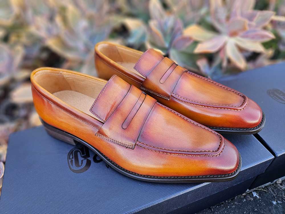 Patina Finished Penny Loafer Carrucci