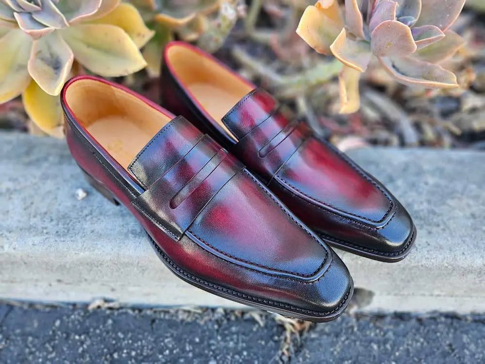 Patina Finished Penny Loafer Carrucci