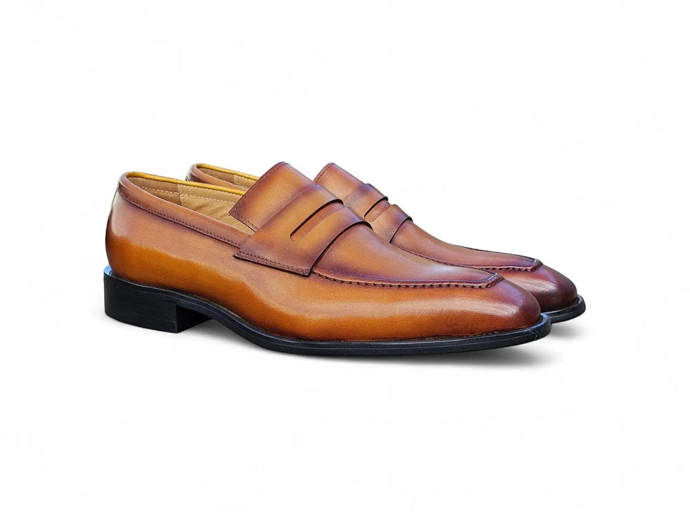 Patina Finished Penny Loafer - Carrucci Shoes display picture 2