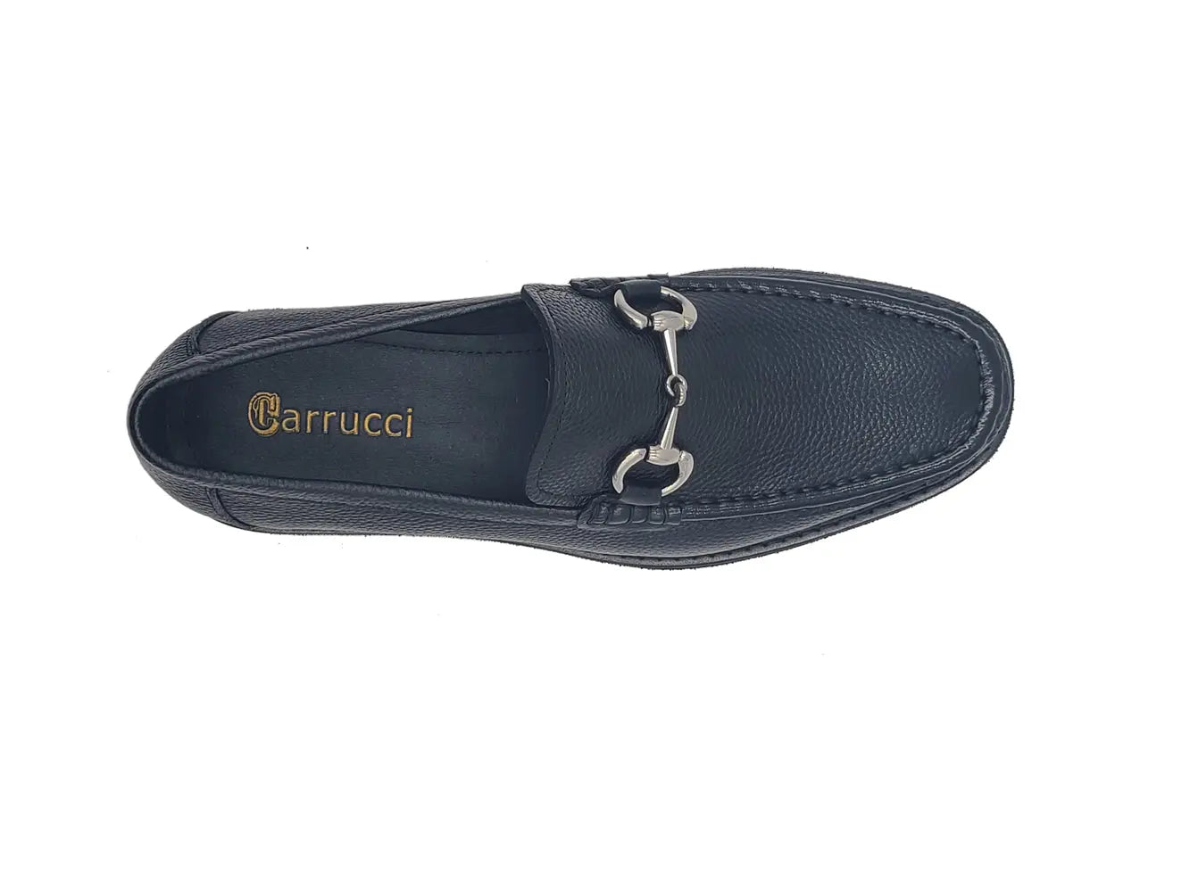 Pebble Leather Buckle Loafer Carrucci