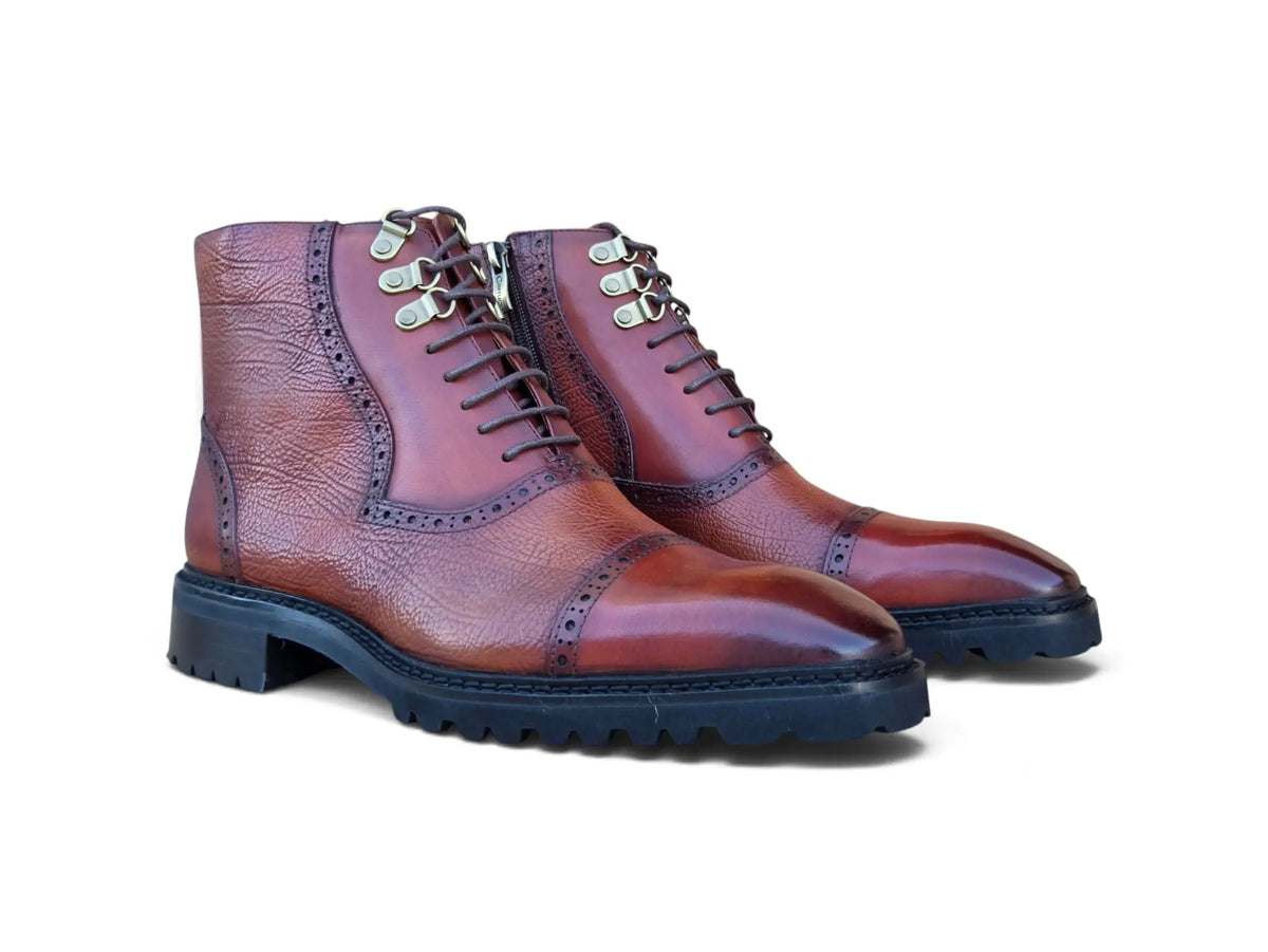 Ridge Men’s Cap Toe Lug Sole Boot Carrucci