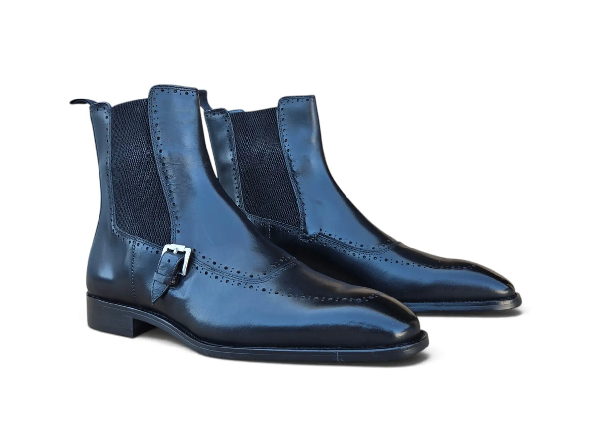 Rocco Burnished Leather Chelsea Boot Carrucci