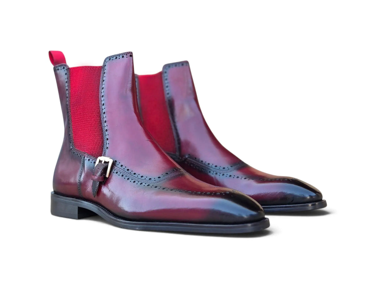 Rocco Burnished Leather Chelsea Boot Carrucci