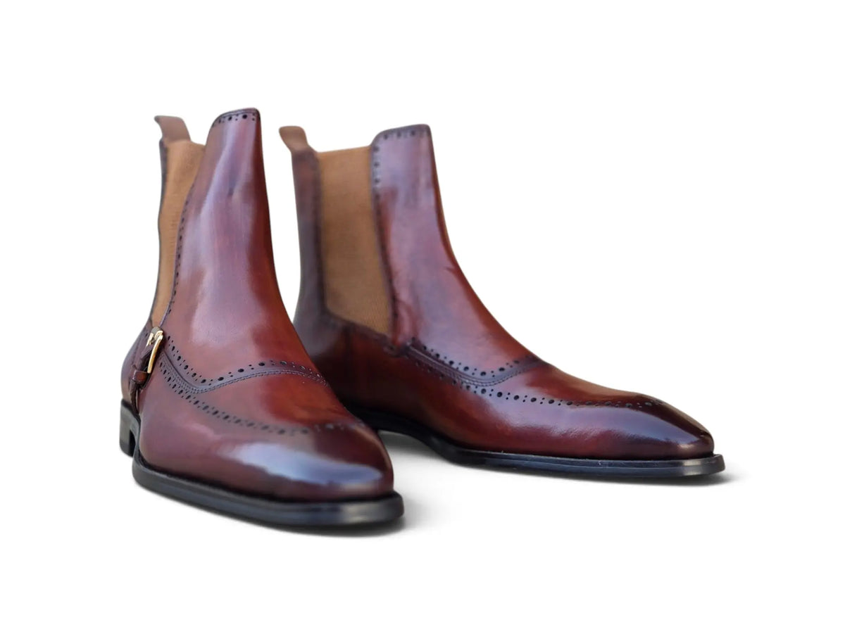 Rocco Burnished Leather Chelsea Boot Carrucci
