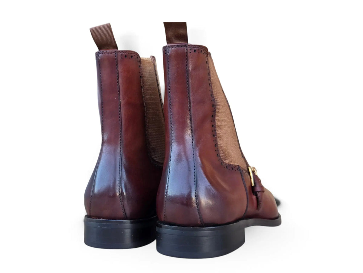 Rocco Burnished Leather Chelsea Boot Carrucci
