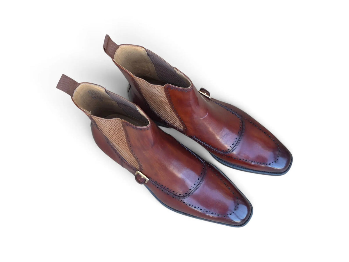 Rocco Burnished Leather Chelsea Boot Carrucci